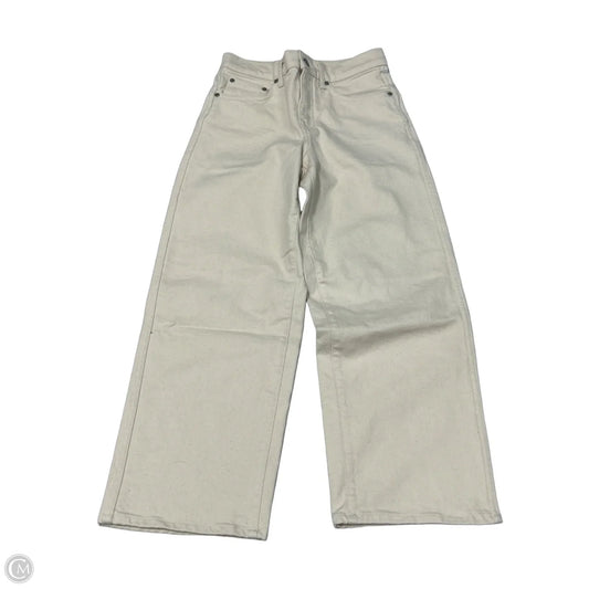 Jeans Wide Leg By J. Crew In Cream, Size: 2p
