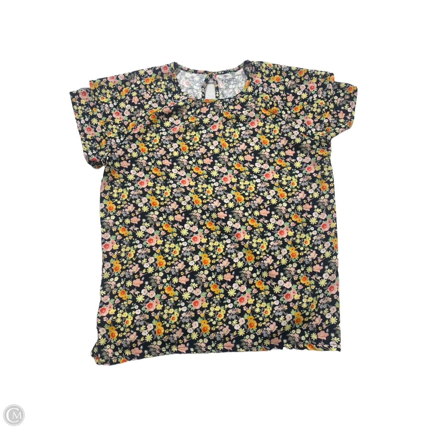 Top Short Sleeve By Loft In Floral Print, Size: Xs