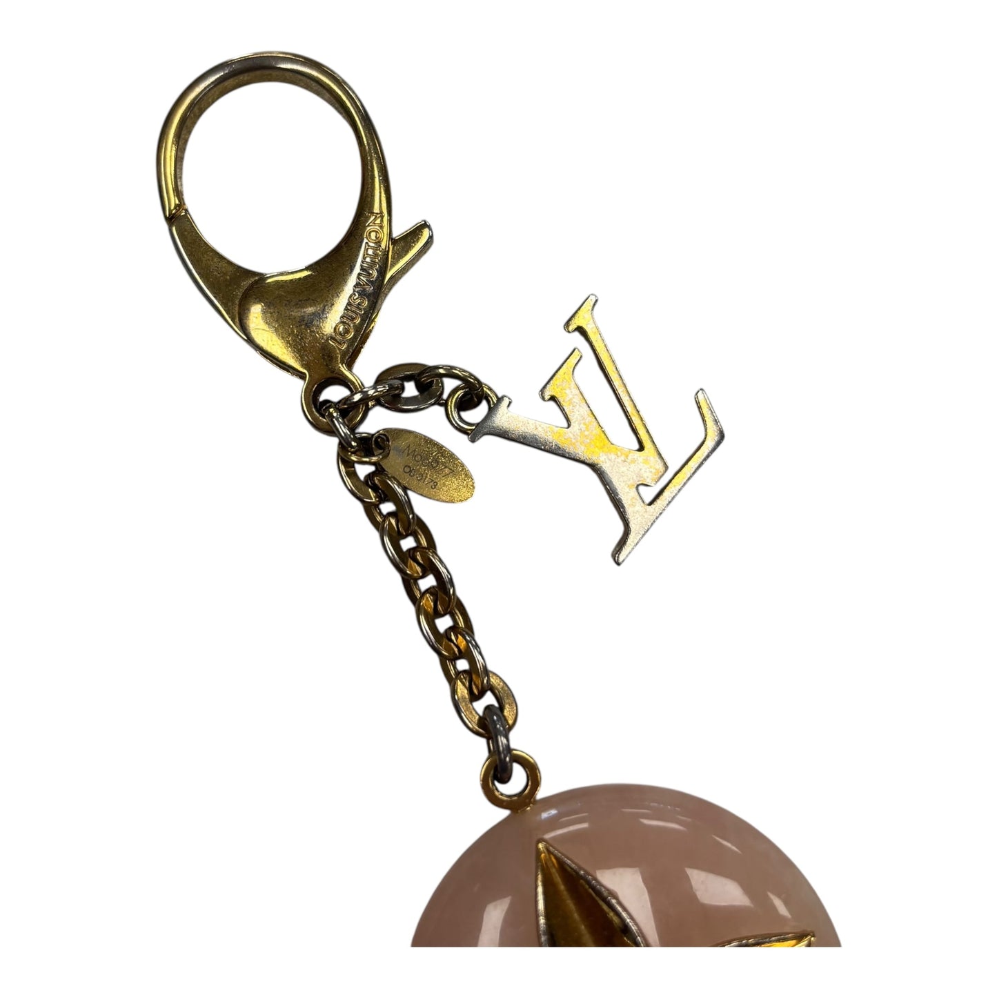 Key Chain Luxury Designer By Louis Vuitton In Gold & Pink