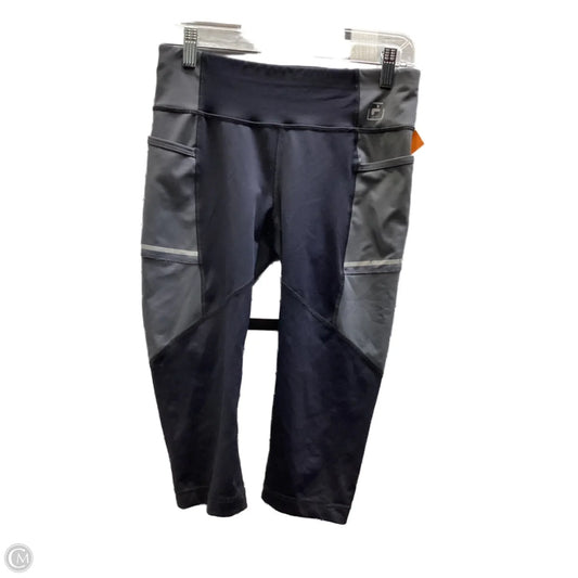 Athletic Capris By Fila In Black & Grey, Size: S