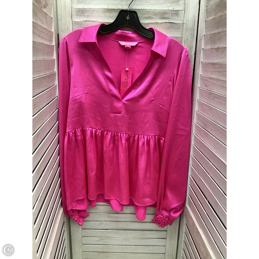 Top Long Sleeve Designer By Lilly Pulitzer In Pink, Size: 2
