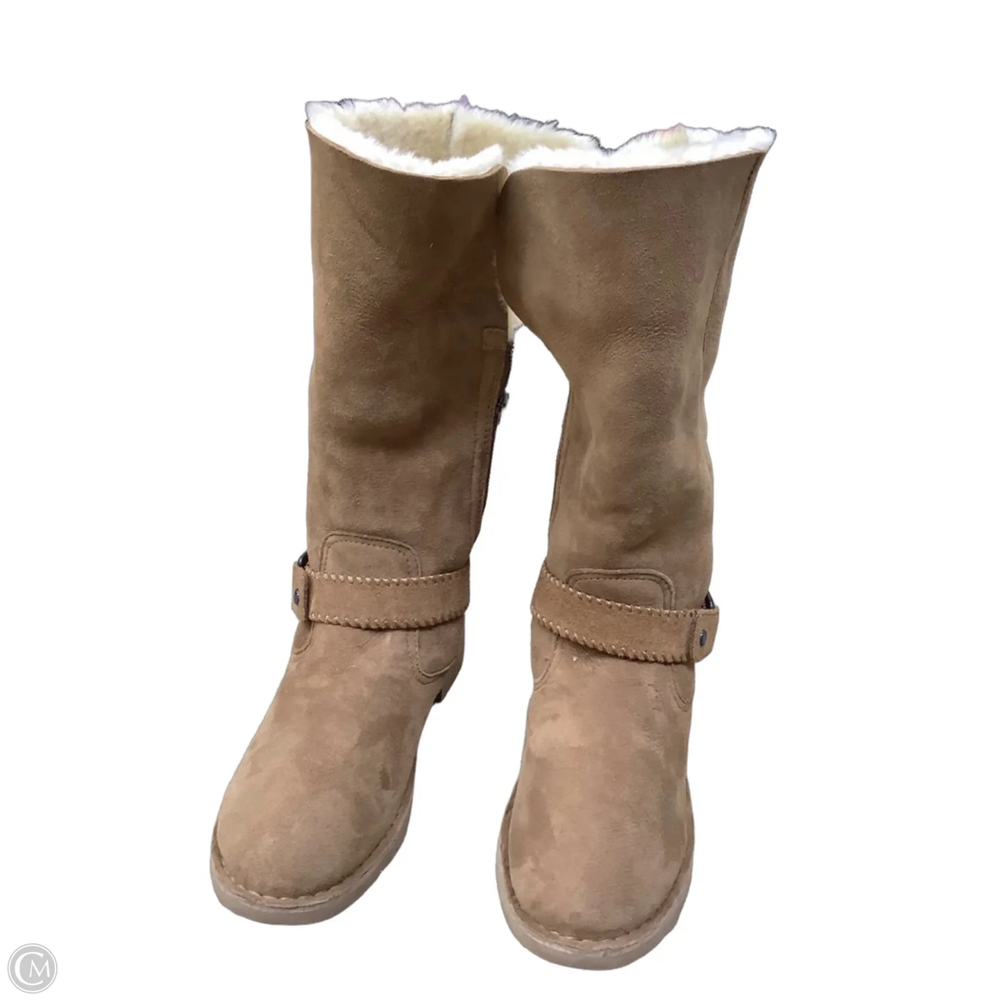 Boots Designer By Ugg In Brown, Size: 10