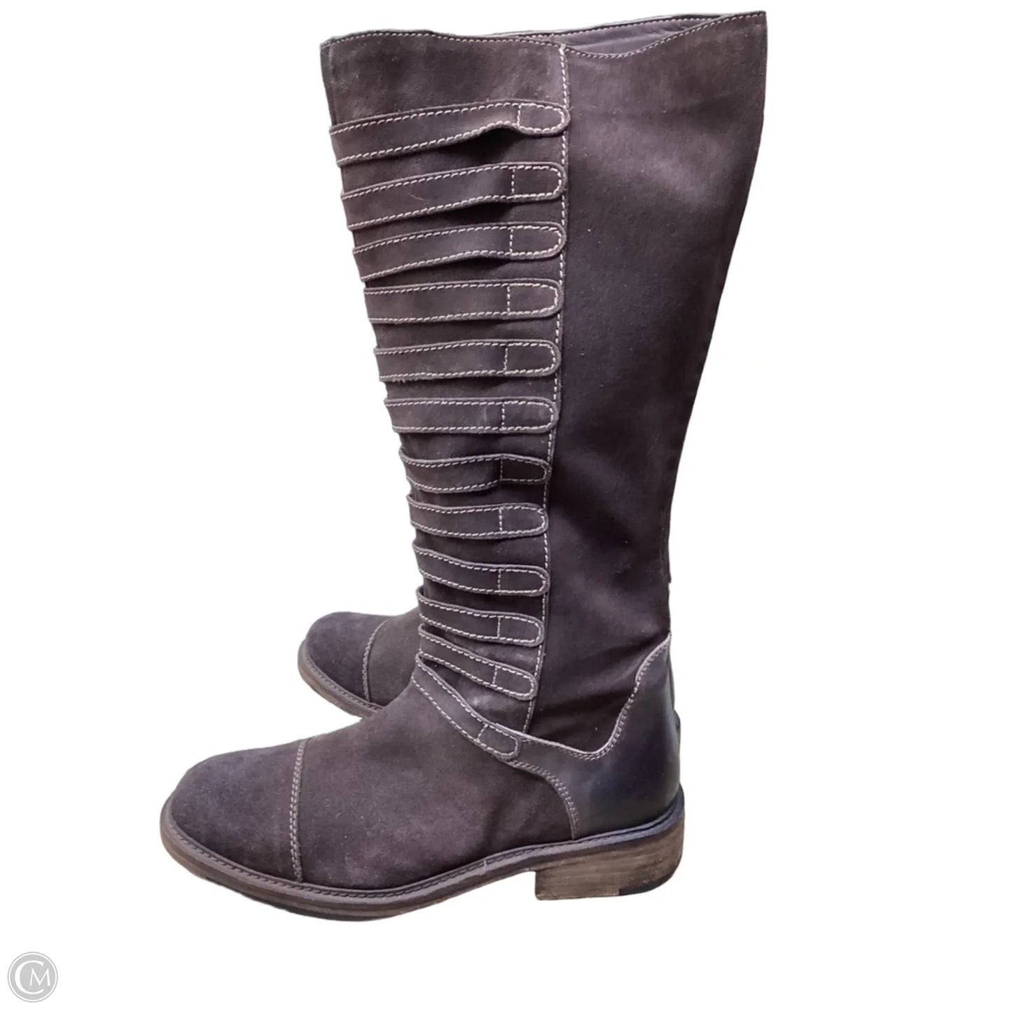 Boots Knee Flats By Clothes Mentor In Brown, Size: 10