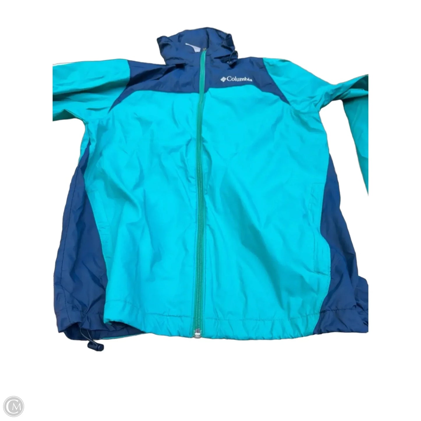 Jacket Windbreaker By Columbia In Blue, Size: S