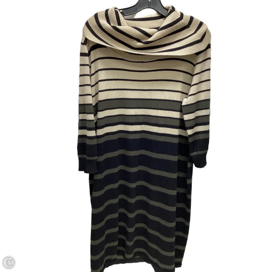 Dress Sweater By Pink Rose In Striped, Size: 3x