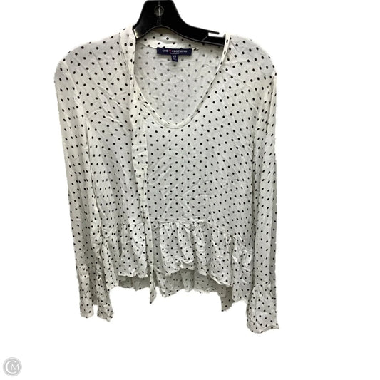 Top Long Sleeve By One Clothing In Polkadot Pattern, Size: Xs