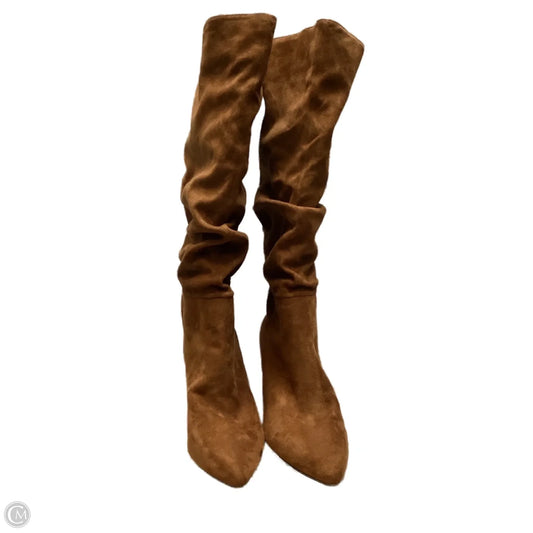 Boots Knee Heels By Steve Madden In Brown, Size: 10