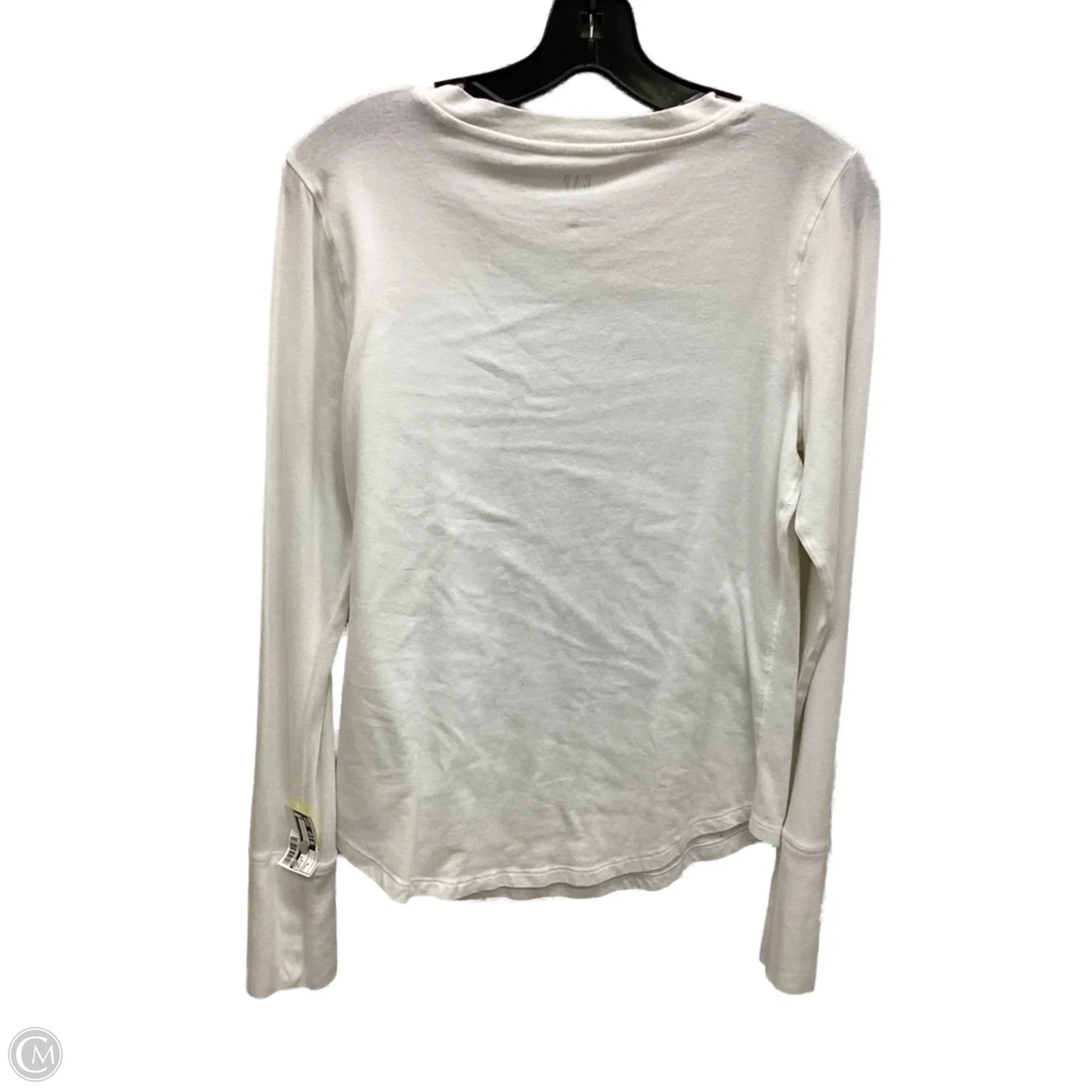 Top Long Sleeve By Gap In White, Size: L