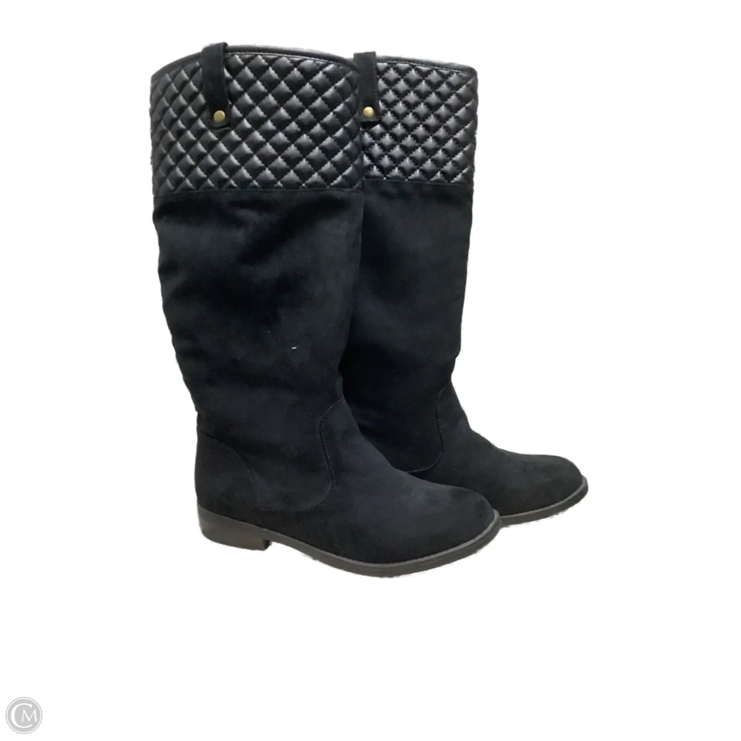 Boots Mid-calf Flats By Express In Black, Size: 8