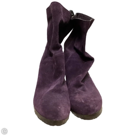 Boots Ankle Heels By Cole-haan In Purple, Size: 9