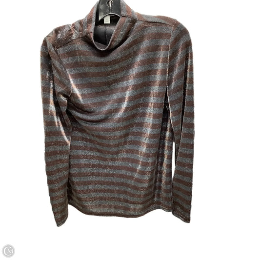 Top Long Sleeve By Nine West Apparel In Striped Pattern, Size: M