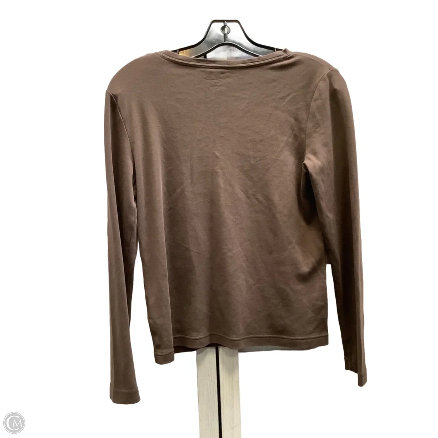 Top Long Sleeve By Kim Rogers In Brown, Size: Sp
