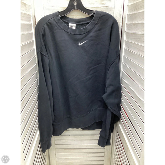 Sweatshirt Crewneck By Nike Apparel In Black, Size: 3x