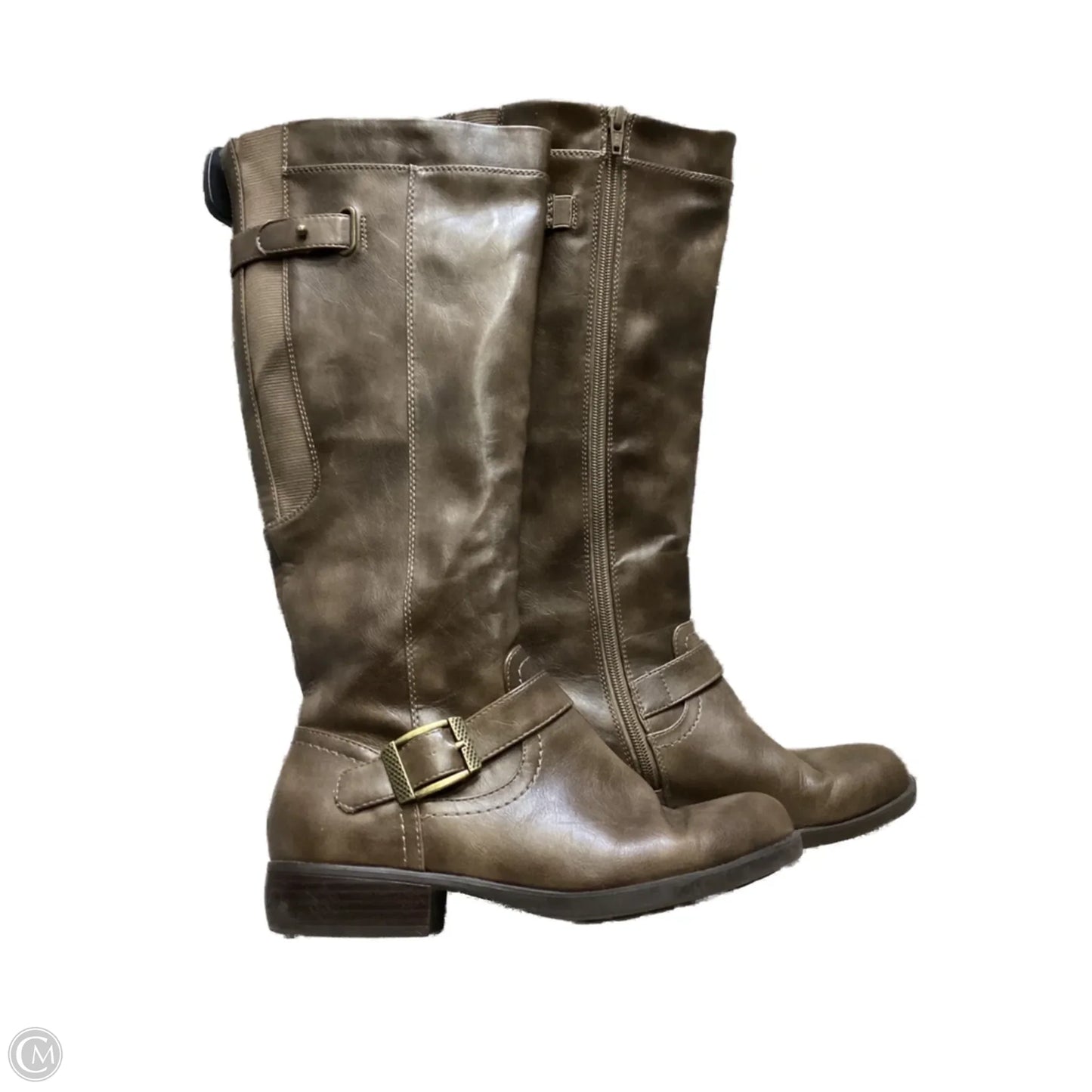 Boots Mid-calf Flats By Kim Rogers In Brown, Size: 7