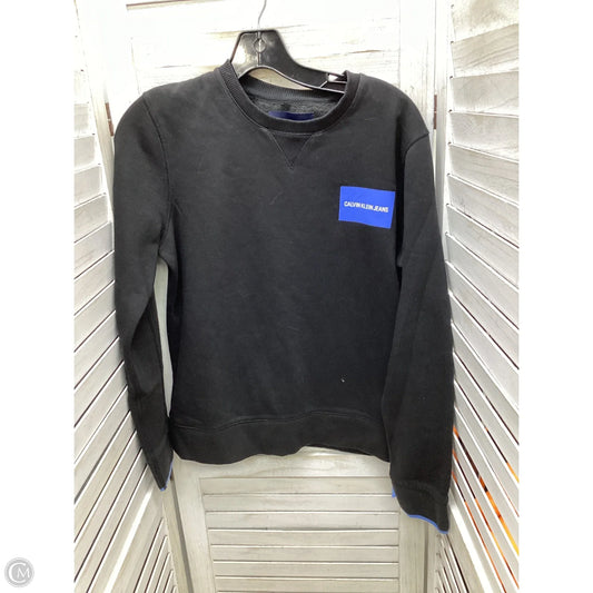 Sweatshirt Crewneck By Calvin Klein In Black, Size: M