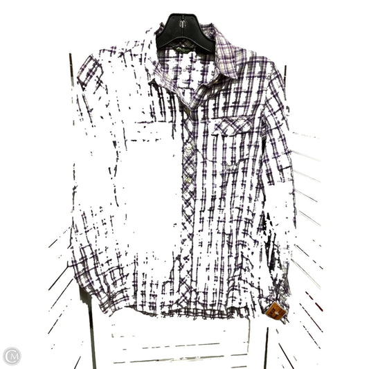 Top Long Sleeve By Eddie Bauer In Plaid Pattern, Size: S