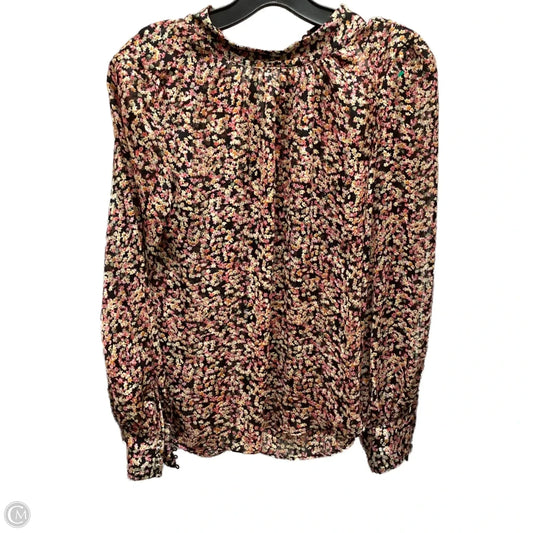 Top Long Sleeve By H&m In Floral Print, Size: Xs