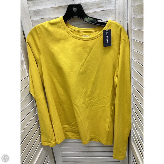 Top Long Sleeve By Lands End In Yellow, Size: M