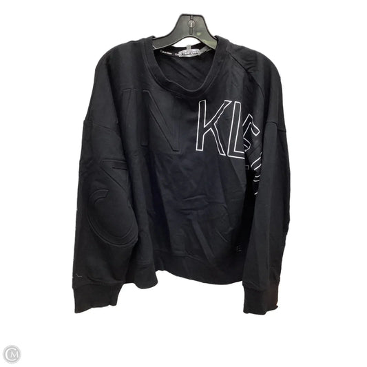 Sweatshirt Crewneck By Calvin Klein In Black, Size: Xl