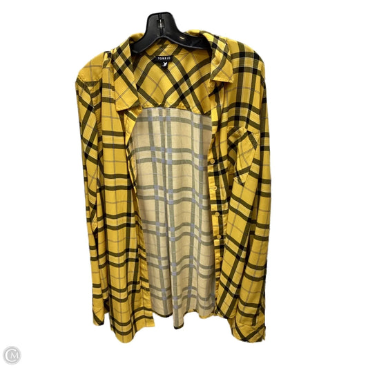 Blouse Long Sleeve By Torrid In Plaid Pattern, Size: 1x