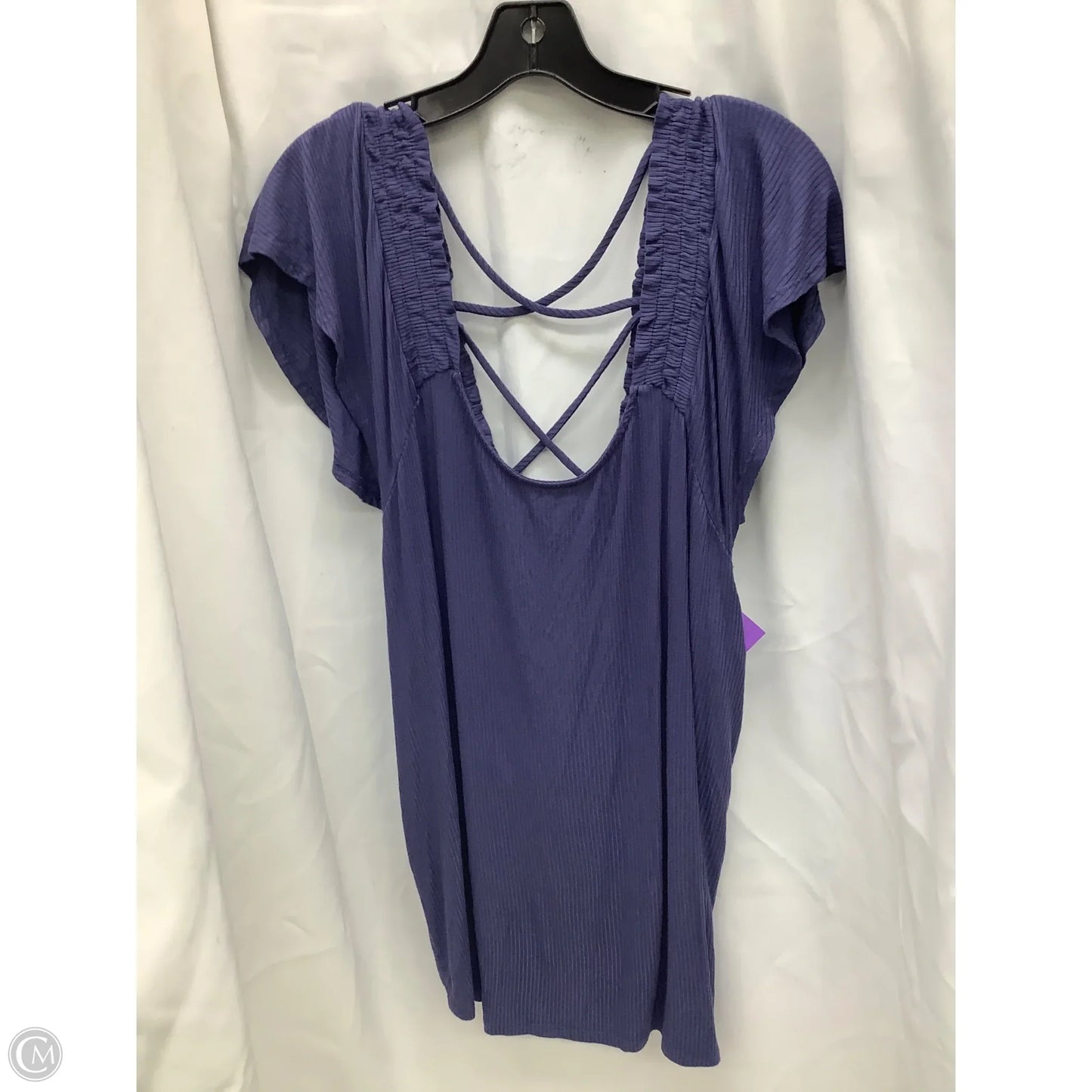 Top Short Sleeve By Daytrip In Blue, Size: Xl