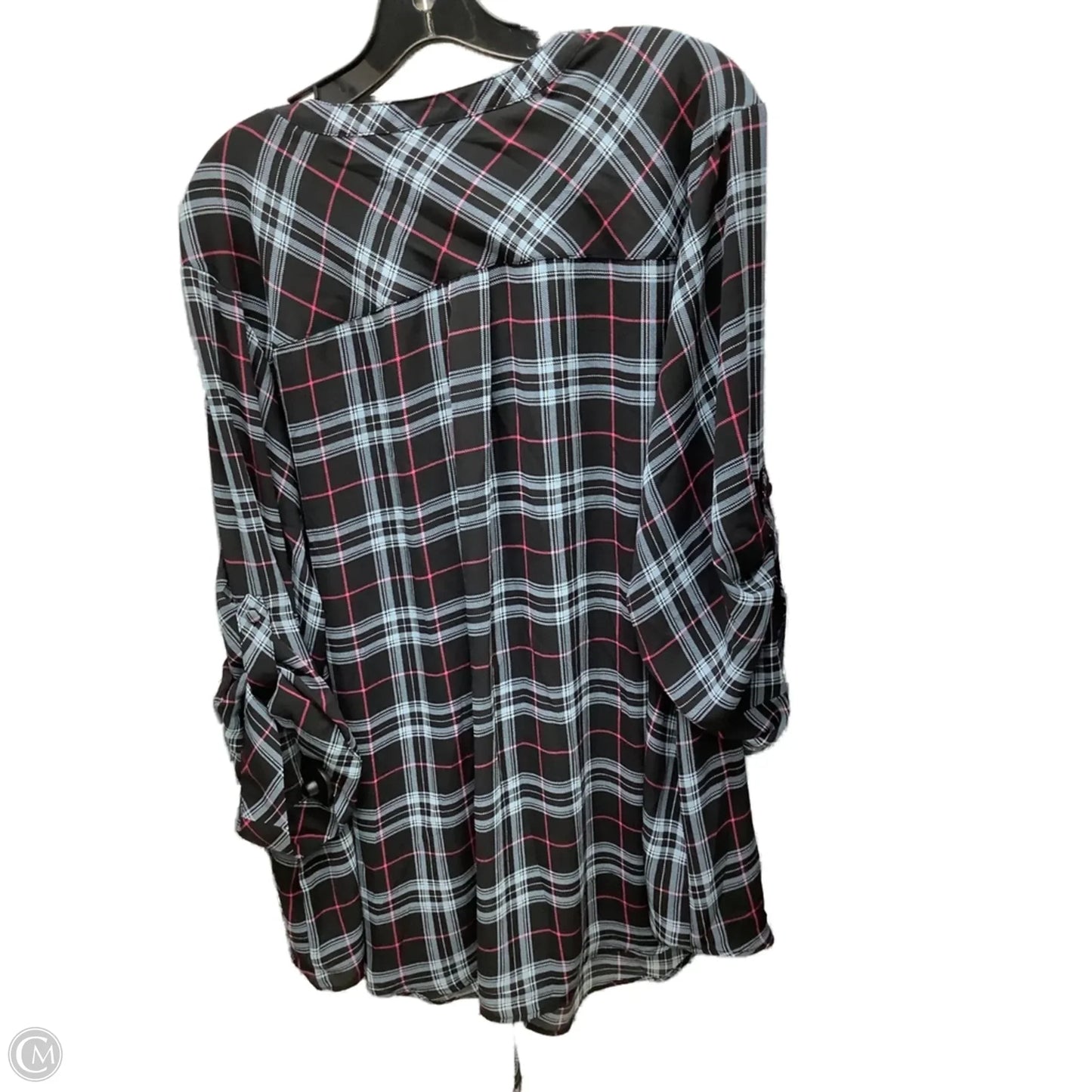 Top Long Sleeve By Torrid In Plaid Pattern, Size: 4x