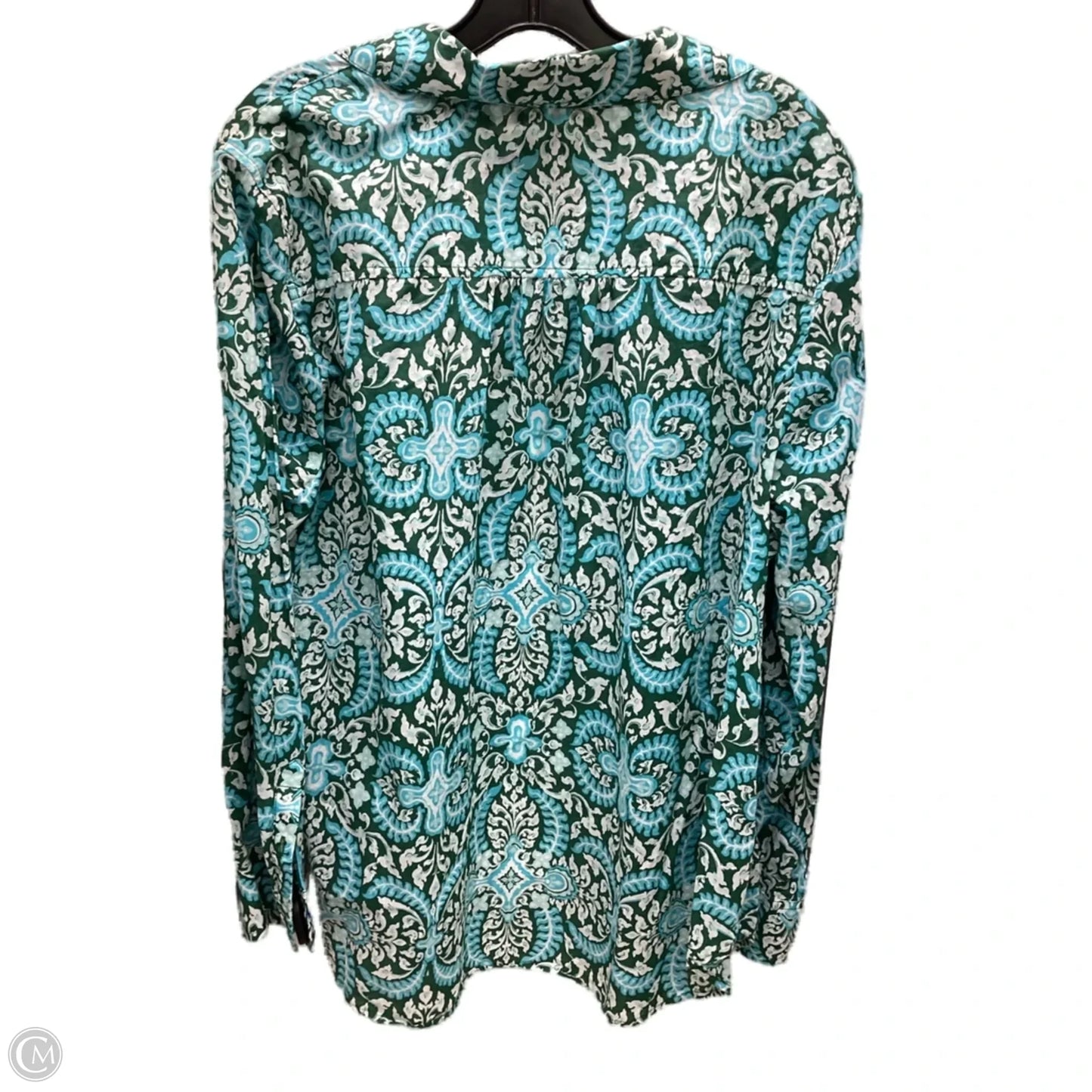 Top Long Sleeve By Talbots In Paisley Print, Size: 2x
