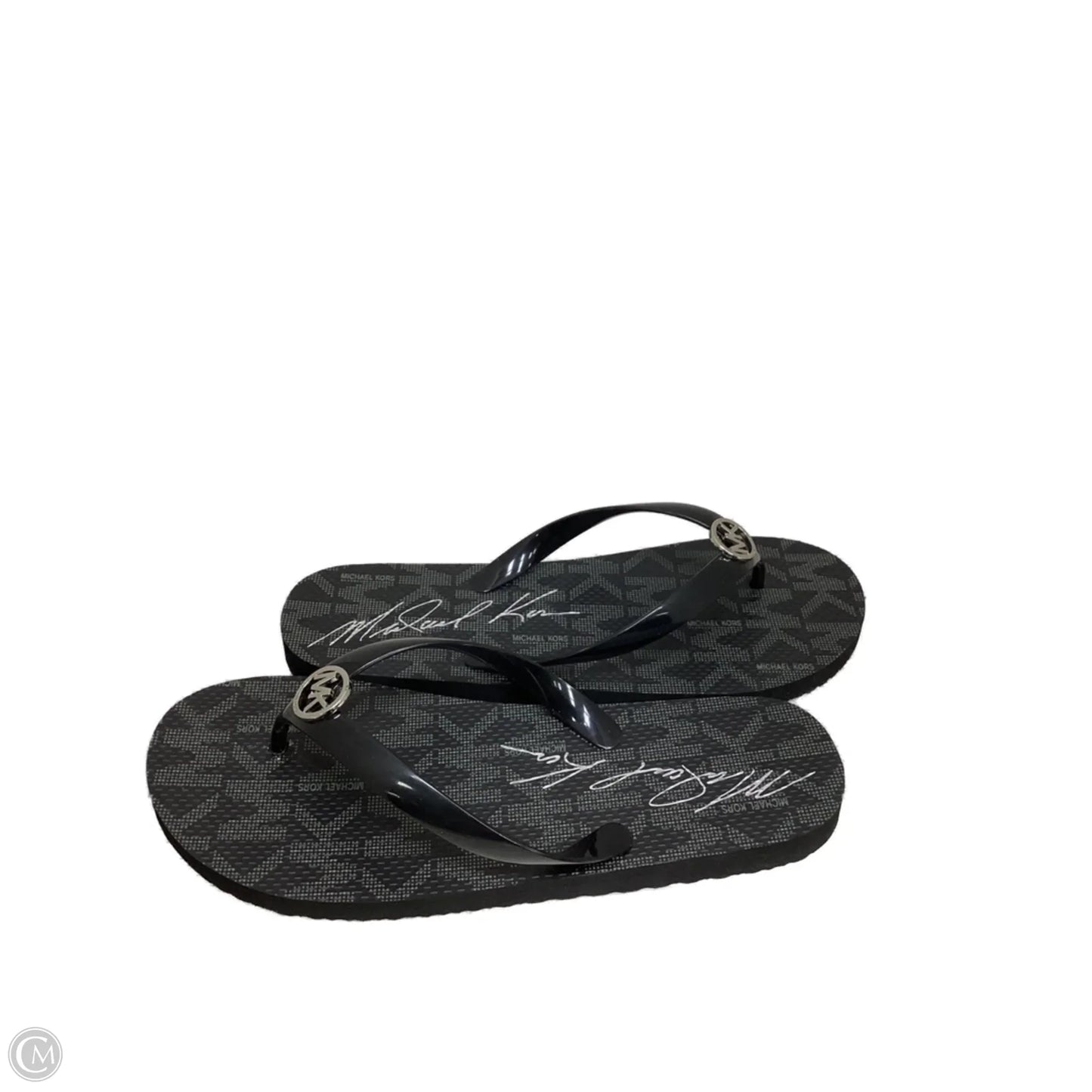 Sandals Flip Flops By Michael By Michael Kors In Black, Size: 11