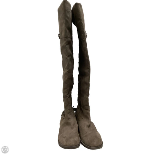 Boots Knee Heels By American Rag In Beige, Size: 8