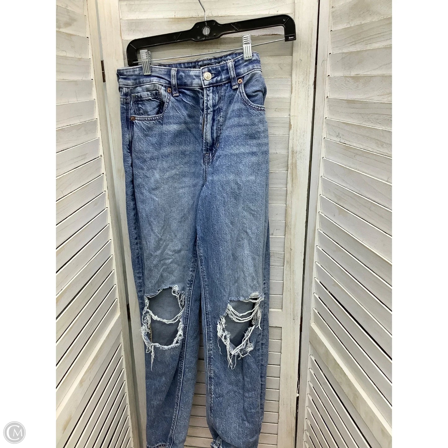 Jeans Boyfriend By American Eagle In Blue Denim, Size: 8