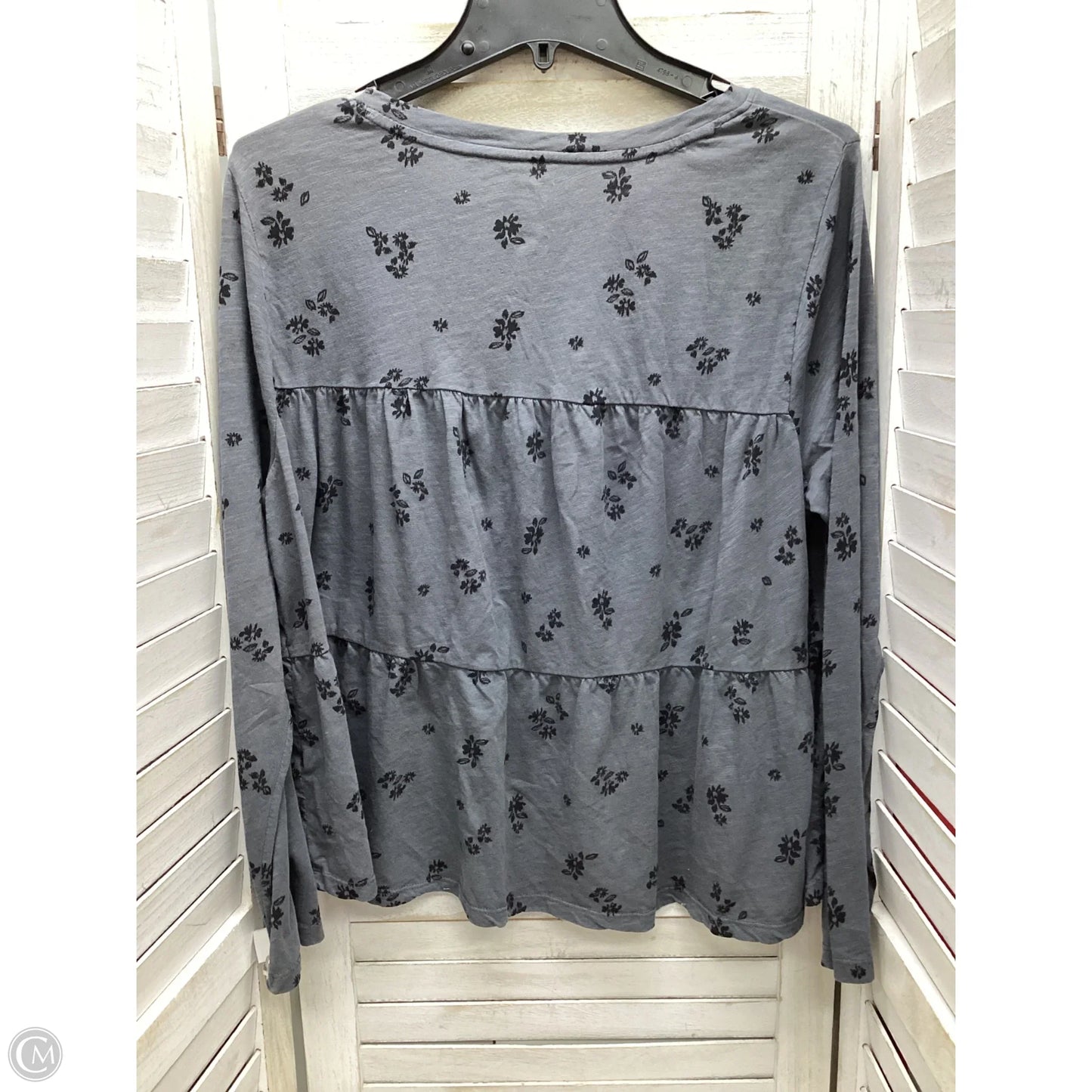 Top Long Sleeve By Sonoma In Floral Print, Size: Xxl