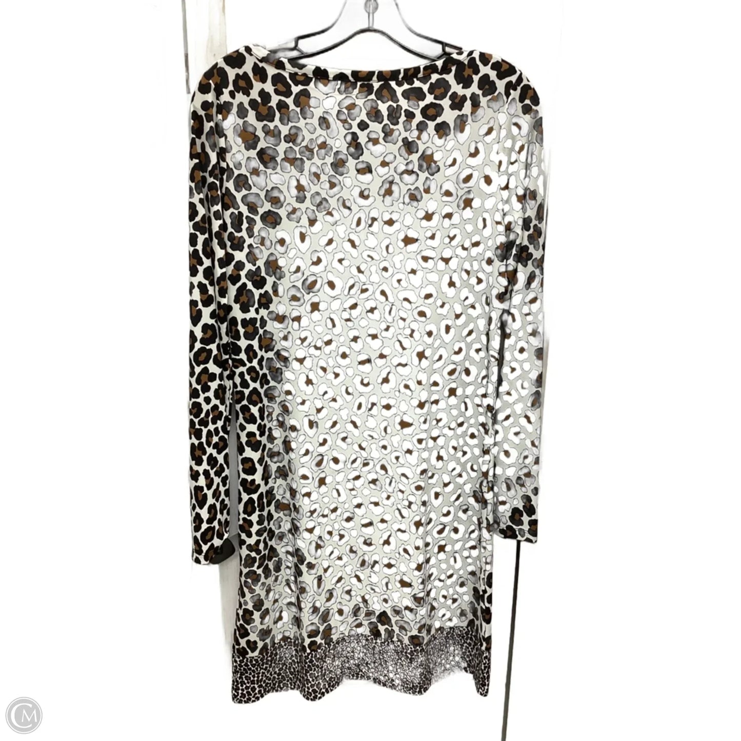 Dress Casual Midi By Michael By Michael Kors In Leopard Print, Size: S