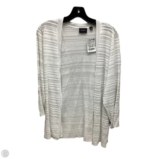 Cardigan By Cyrus In White, Size: 1x