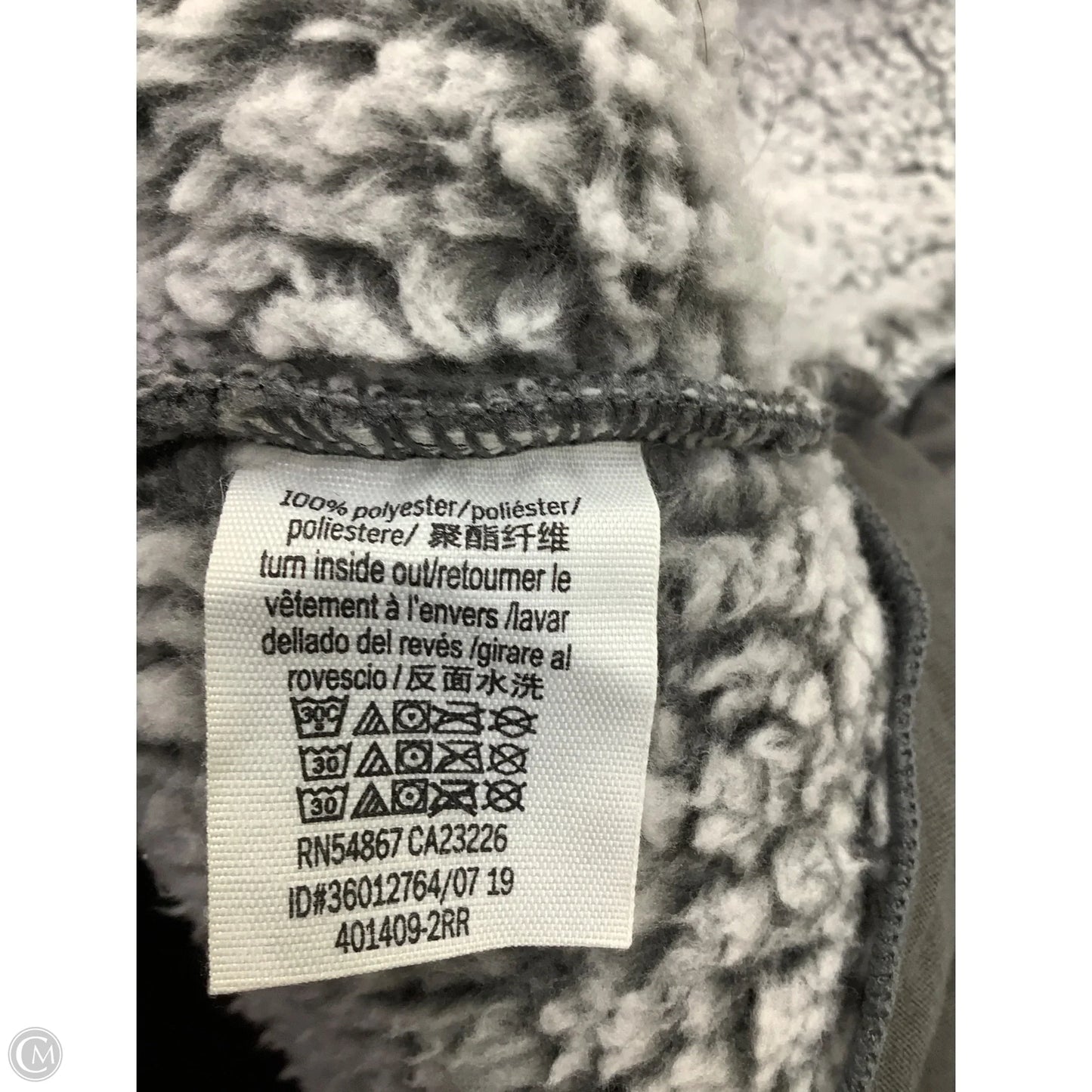 Jacket Faux Fur & Sherpa By Pink In Grey, Size: Xs