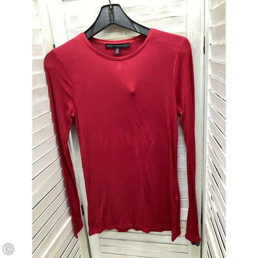 Top Long Sleeve By White House Black Market In Red, Size: M