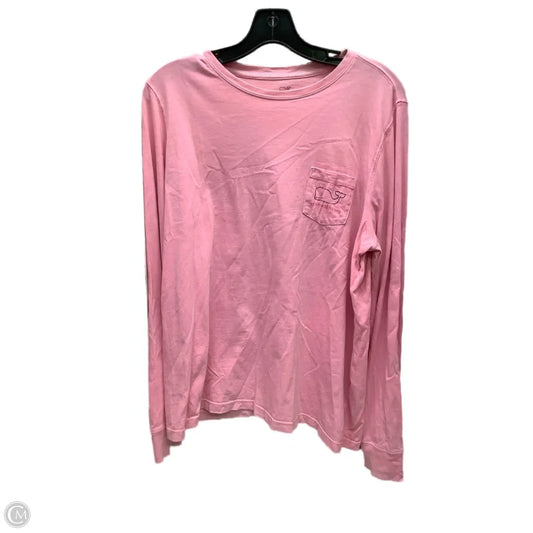 Top Long Sleeve By Vineyard Vines In Pink, Size: Xl