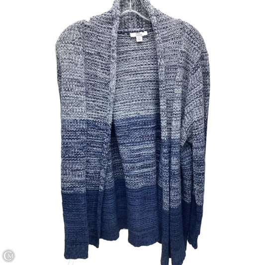 Sweater Cardigan By Croft And Barrow In Blue, Size: Xxl