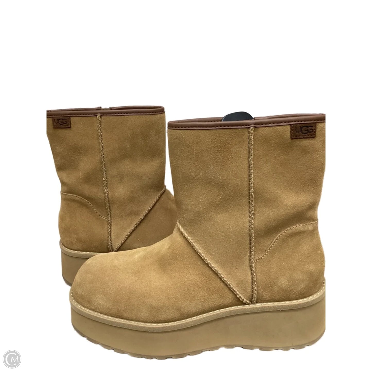 Boots Designer By Ugg In Brown, Size: 9