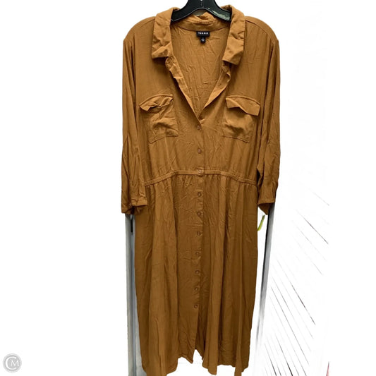 Dress Casual Midi By Torrid In Brown, Size: 3x