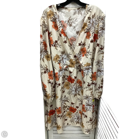 Dress Casual Midi By Shein In Floral Print, Size: 4x