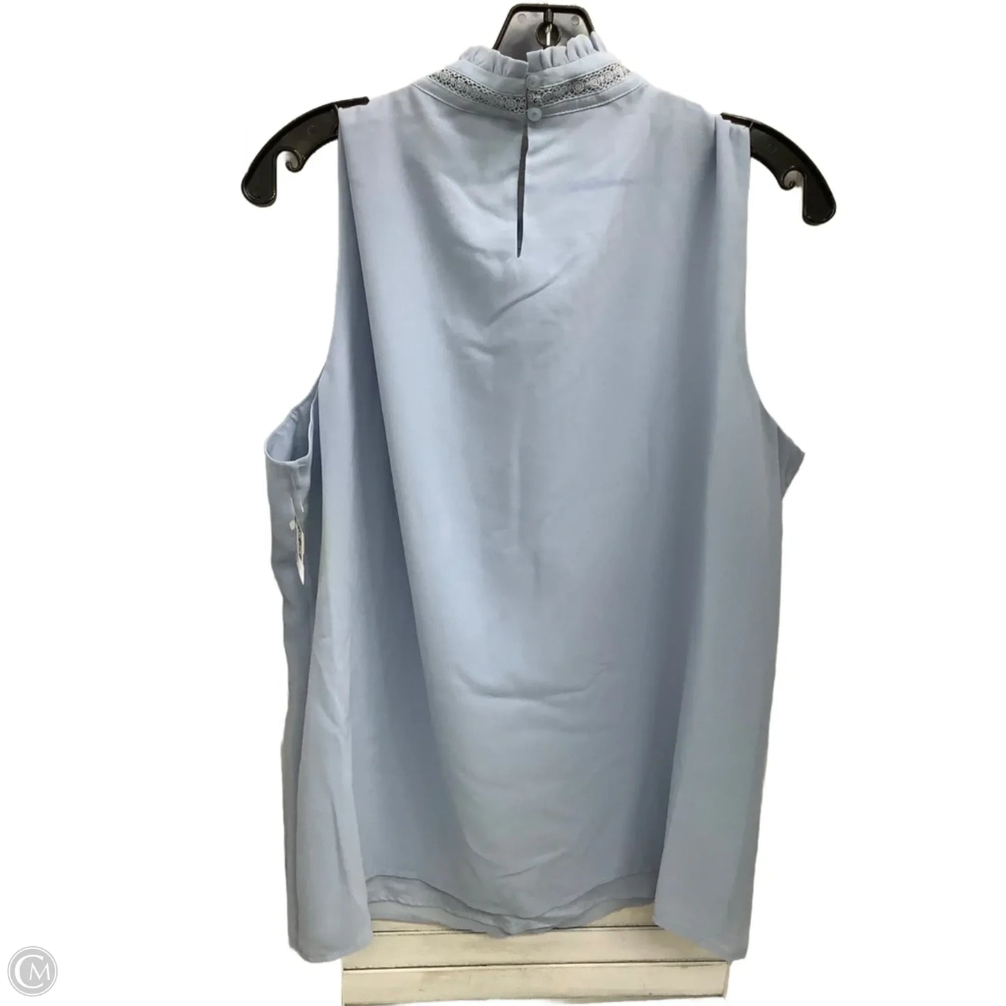 Top Sleeveless Designer By Karl Lagerfeld In Blue, Size: Xl