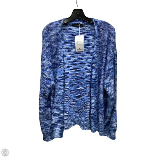 Cardigan By Clothes Mentor In Blue & White, Size: M