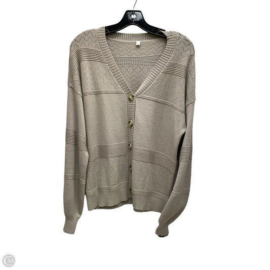 Sweater Cardigan By Clothes Mentor In Beige, Size: M