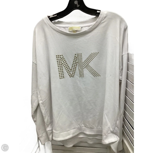 Top Long Sleeve By Michael By Michael Kors In White, Size: Xl