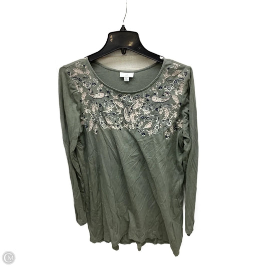 Top Long Sleeve By J. Jill In Green, Size: M