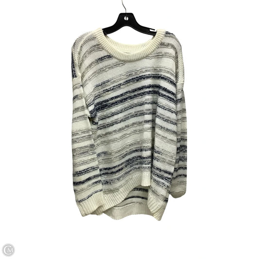 Sweater By Calvin Klein In Striped Pattern, Size: Xl