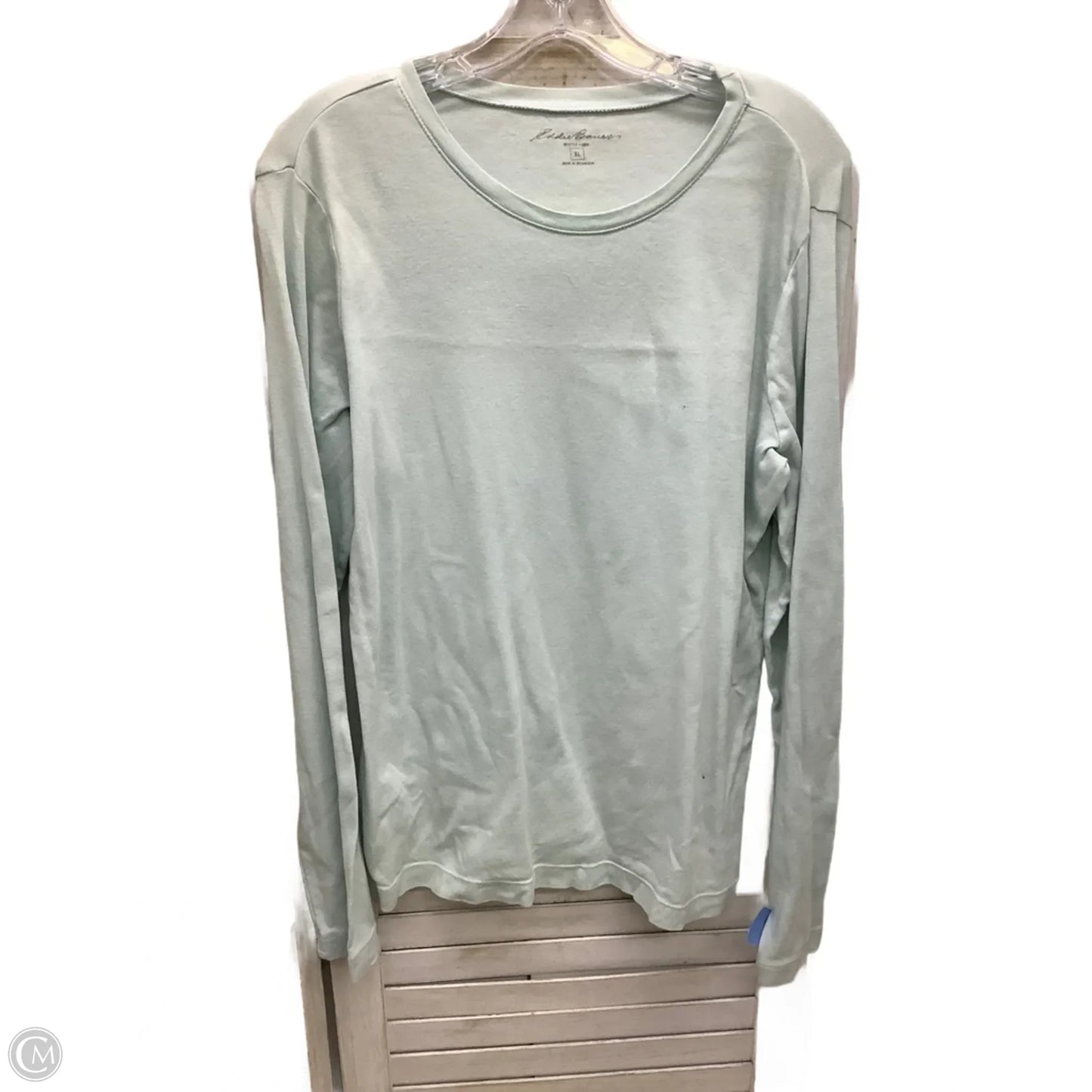 Top Long Sleeve By Eddie Bauer In Aqua, Size: Xl