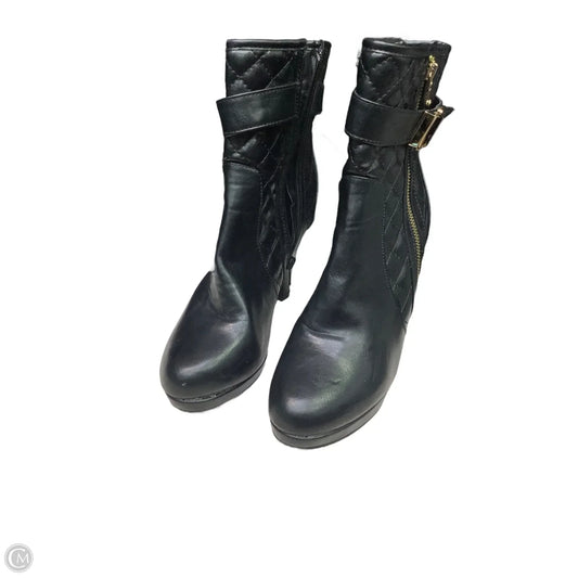 Boots Ankle Heels By Clothes Mentor In Black, Size: 9
