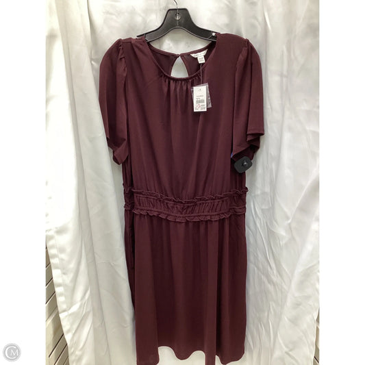 Dress Casual Midi By Cato In Maroon, Size: 14
