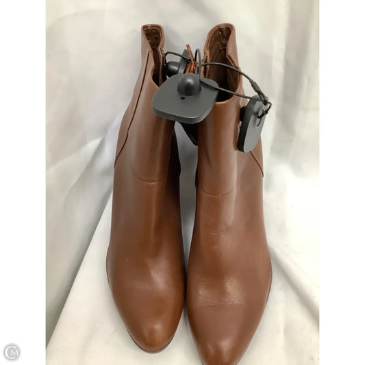 Boots Ankle Heels By Nine West In Brown, Size: 11